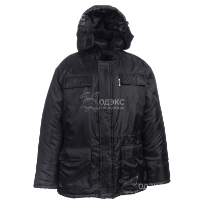 Костюм Охранник утепл. (к+пк, тк. Оксфорд, синтепон, черный)2